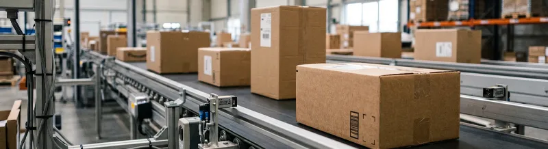 System przenośnikowy w zakładzie produkcyjnym