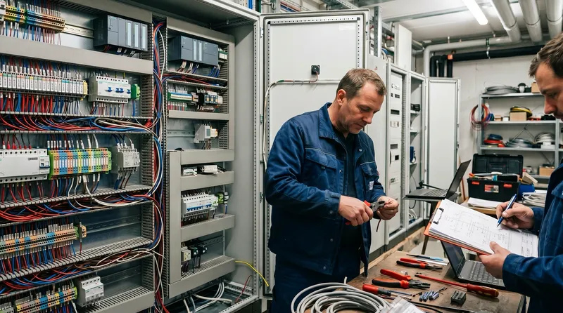 Podłączenia przy instalacji przemysłowej